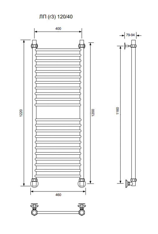 ЛП (г3)-120/40/46 без полочки водяной