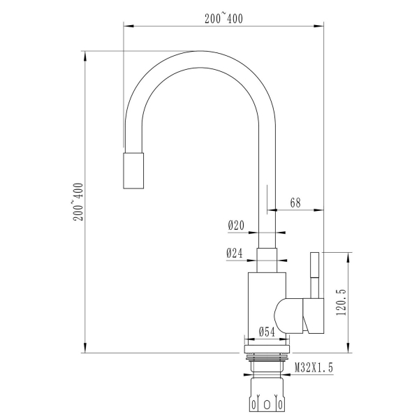 Смеситель для кухни 35k MIXLINE MLSS-0325 СЕРЫЙ гибкий силиконовый излив