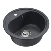 Мойкa ML-GM10 круглая, антрацит (343), 440мм (глуб. чаши 180) Ника