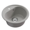 Мойкa ML-GM10 круглая, серая (310), 440мм (глуб. чаши 180) Ника