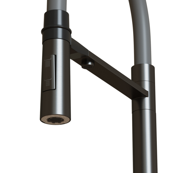 Смеситель для кухни 35k MIXLINE MLSS-0401BL серый гиб. излив магнит, подкл.к фильтру, ЧЕРНЫЙ ГРАФИТ